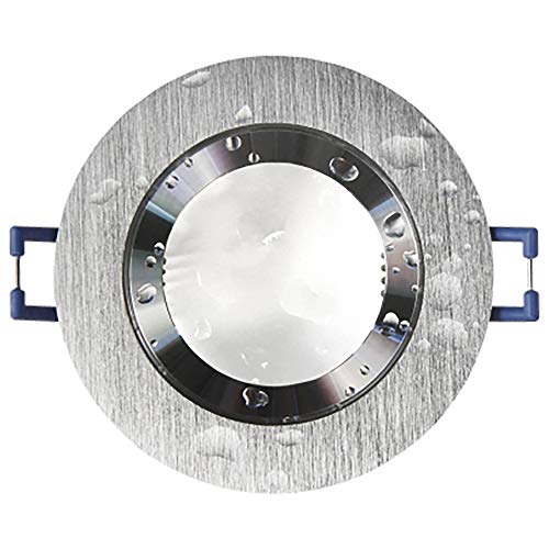 LED Einbaustrahler edelstahl - rund 7 Watt neutralweiß super flach 12V MR16 - geeignet für Bad, Außenbereich IP44-60-70mm Bohrloch - rund Spot von Trano