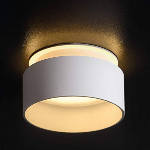 Trano LED Einbaustrahler mit Effekt GU10 rund weiß 1,2 Watt warmweiß 230V - Einbau-Spot als Deckenleuchte Decken-strahler - Einbauleuchte mit Leuchtmittel Einbau-lampe Deckenspot von Trano