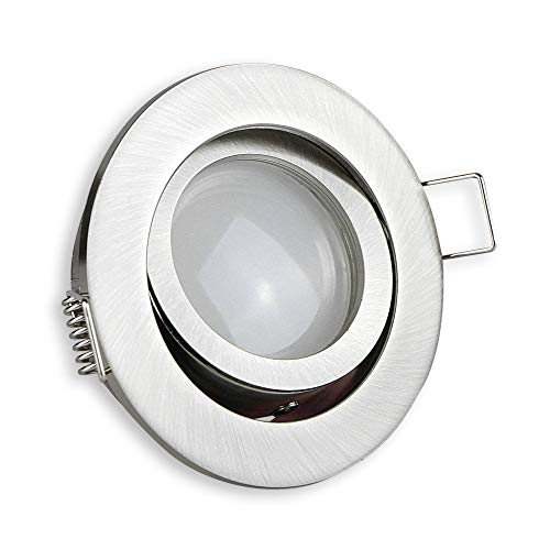 LED Einbaustrahler silber rund 3 Watt kaltweiß GU10 230V - Einbauleuchte schwenkbar 70mm Bohrloch Spot Decken-Strahler Deckeneinbaustrahler Deckenspot Einbauspot LED Einbaustrahler silber rund 3 Watt kaltweiß GU10 230V - Einbauleuchte schwenkbar 70mm Bohrloch Spot Decken-Strahler Deckeneinbaustrahler Deckenspot Einbauspot von Trano