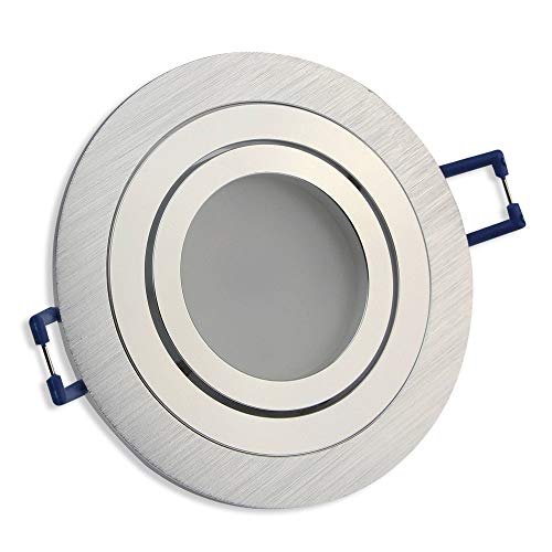 LED Einbaustrahler silber - rund 5 Watt kaltweiß 12V - MR16 Einbauleuchten schwenkbar 80mm Bohrloch - Einbau-Spot Decken-Strahler Deckeneinbaustrahler Deckenspot Deckeneinbauleuchte LED Einbaustrahler silber - rund 5 Watt kaltweiß 12V - MR16 Einbauleuchten schwenkbar 80mm Bohrloch - Einbau-Spot Decken-Strahler Deckeneinbaustrahler Deckenspot Deckeneinbauleuchte von Trano