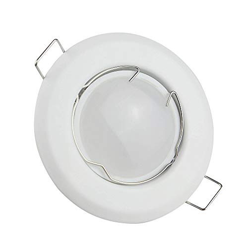 LED Einbaustrahler weiß rund 3 Watt kaltweiß 230V aus Aluminium - GU10 Einbauleuchte Ø 65mm Bohrloch - Einbau-Spot Decken-Strahler Deckeneinbaustrahler Deckenspot Deckeneinbauleuchte LED Einbaustrahler weiß rund 3 Watt kaltweiß 230V aus Aluminium - GU10 Einbauleuchte Ø 65mm Bohrloch - Einbau-Spot Decken-Strahler Deckeneinbaustrahler Deckenspot Deckeneinbauleuchte von Trano