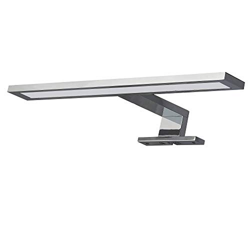 LED Spiegelleuchte 400mm neutralweiß 230V aus Aluminium verchromt - IP44 für Bad, Badezimmer Spiegellampe Spiegelschrank-Lampe Schrankleuchte Schminklicht von Trano