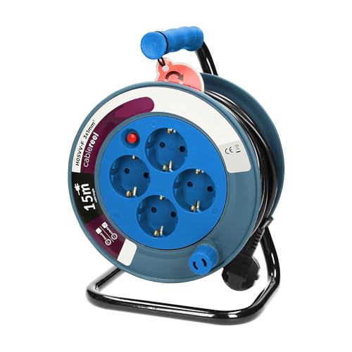 Kabeltrommel 15 m H05VV-F 3×1mm² – 4x Schuko (2P+E), 2300W/10A, IP20 – Trommelverlängerung mit PVC-Kabel, 230V~ 50Hz, Steckdose – Steckdosenleiste für Baustelle Werkstatt Kabeltrommel 15 m H05VV-F 3×1mm² – 4x Schuko (2P+E), 2300W/10A, IP20 – Trommelverlängerung mit PVC-Kabel, 230V~ 50Hz, Steckdose – Steckdosenleiste für Baustelle Werkstatt von Trano