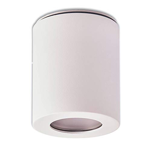 Trano LED Aufbaustrahler IP44 Bad Außen weiß neutralweiß 7 Watt - Deckenstrahler für Trocken- und Feuchträume als Deckenleuchte - Deckenspot Aufbauleuchte Spot GU10 230V neu von Trano