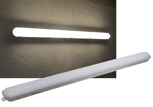 Trano LED Wand-& Deckenleuchte IP65 120cm 48W 5800lm & 150cm 56W 6600lm, 4000K Neutralweiß, Durchverdrahtung, Garage Keller Werkstatt # Achtung! Separates Sperrgut-Paket #, Variante:150cm von Trano