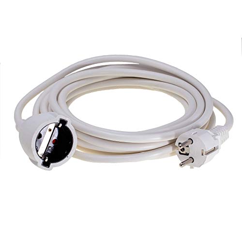 Verlängerungskabel 3 Meter weiß mit Schutzkontakt und Kindersicherung - H05VV-F Kabel für Innenbereich IP20 aus Kunststoff Verlängerungskabel 3 Meter weiß mit Schutzkontakt und Kindersicherung - H05VV-F Kabel für Innenbereich IP20 aus Kunststoff von Trano