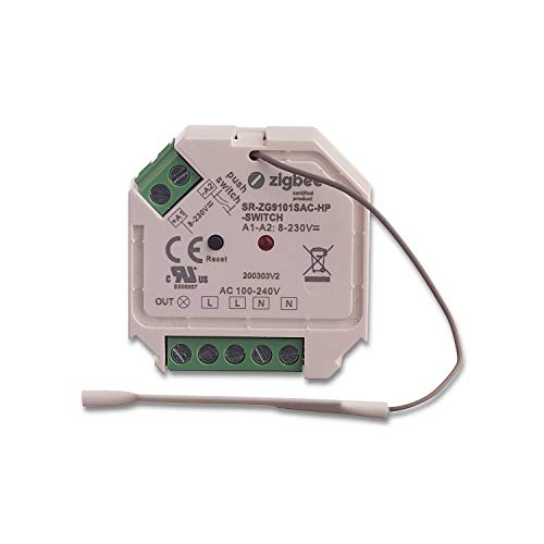 ZigBee 3.0 Unterputz-Schalter 1 Kanal 400W 230V – Switch für LED und Halogen Leuchtmittel von Trano
