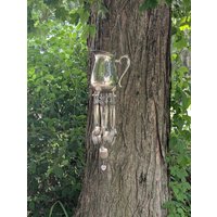 sterling Silber Wasserkrug Besteck Windspiel Housewarming Geschenk Veranda Dekor See Leben von TranquilTailsStudio