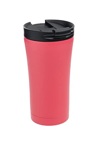 Thermobecher Isolierbecher, Edelstahl Travel Mug auslaufsicher Reisebecher mit Deckel, Autobecher, doppelwandig isoliert für Kaffee, Wasser und Tee, Kaffee-to-go Becher ROT, 380 ml von Tranquillo