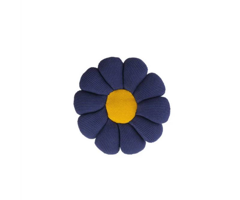 Tranquillo Dekokissen FLOWER blau oder gelb, Bio-Baumwolle von Tranquillo