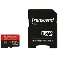 Transcend Ultimate TS8GUSDHC10U1 Speicherkarte 8 GB von Transcend