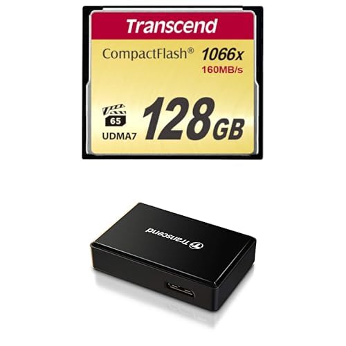 Bundle Transcend 128GB CompactFlash - TS128GCF1000 + Transcend Multifunktionskartenleser - TS-RDF8K2 von Transcend