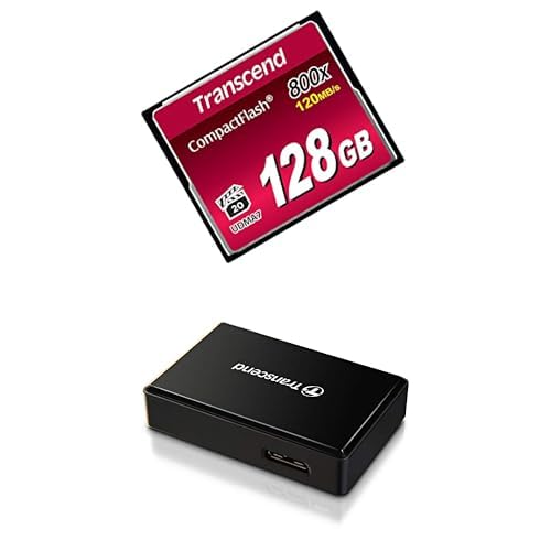 Bundle Transcend 128GB CompactFlash - TS128GCF800 + Transcend Multifunktionskartenleser - TS-RDF8K2 von Transcend