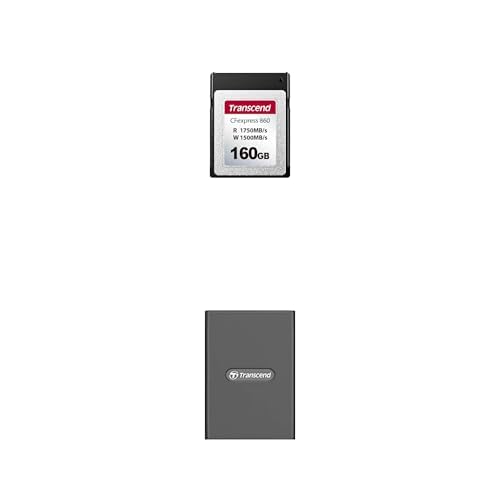 Bundle Transcend 160GB CFexpress 860 Typ B Speicherkarte - TS160GCFE860 + Kartenleser - TS-RDE2 von Transcend