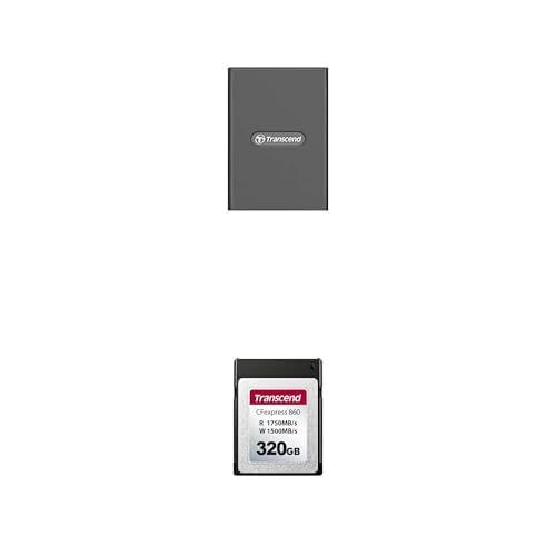 Bundle Transcend 320GB CFexpress 860 Typ B Speicherkarte - TS320GCFE860 + Transcend USB 3.2 Gen 2x2 CFexpress Typ B Kartenleser - TS-RDE2 von Transcend