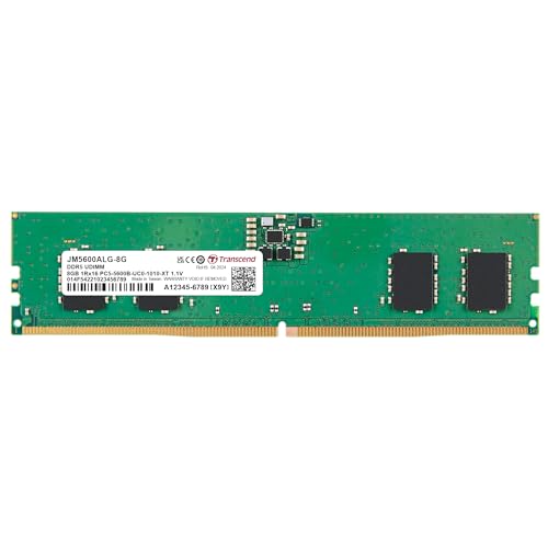 DDR5 8GB JetRam 5600MHz U-DIMM 1Rx16 1Gx16 CL46 1.1V von Transcend