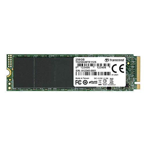 Transcend 256 GB M.2 2280 SSD, bis zu 1.600 MB/s, kompatibel mit Ultrabook Laptop PC Desktop, PCIe NVMe Gen3x4 SSD, 3D TLC NAND Flash internes Solid-State-Laufwerk, LDPC-Fehlerkorrektur ECC, SLC Cache von Transcend
