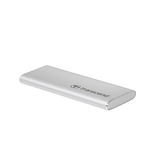 Transcend ultraschnelle 120GB portable, externe SSD USB3.1 Gen 2 ; Übertragung 520MB/s Speichererweiterung für Desktop-PCs, Laptops, Notebooks, PS4, Xbox, Typ C mit Aluminiumgehäuse; TS120GESD240C von Transcend