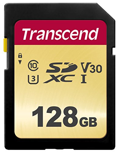 Transcend 128GB SDXC/SDHC 500S Speicherkarte TS128GSDC500S / bis zu 95 MBs lesen und 65 MBs schreiben von Transcend