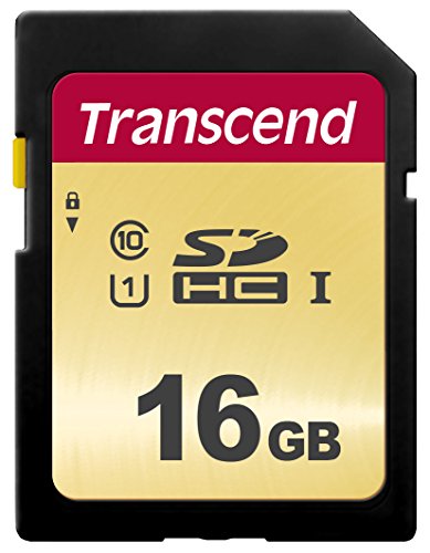 Transcend 16GB SDXC/SDHC 500S Speicherkarte TS16GSDC500S / bis zu 95 MBs lesen und 65 MBs schreiben Produktreihe Gold 500S von Transcend
