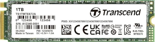Transcend 1TB Interne PCIe SSD TS1TMTE672A-VS1 von Transcend