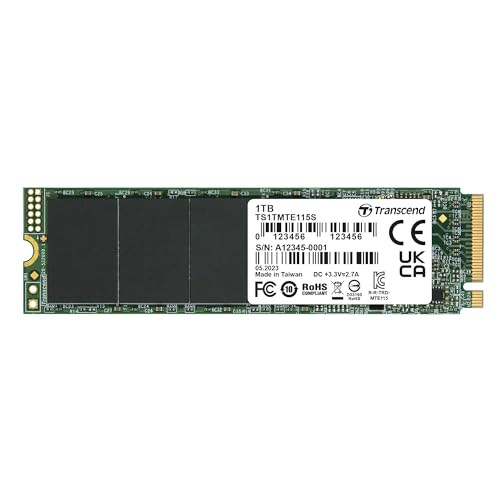 Transcend SSD 1TB M.2 MTE115S (M.2 2280) PCIe Gen3 x4 NVMe - TS1TMTE115S von Transcend