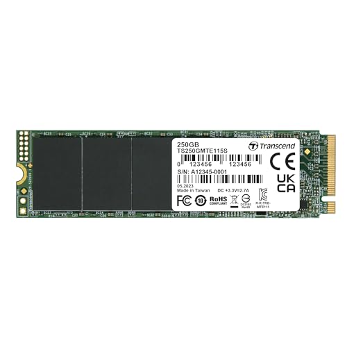 Transcend SSD 250GB M.2 MTE115S (M.2 2280) PCIe Gen3 x4 NVMe - TS250GMTE115S von Transcend