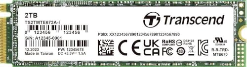 Transcend 2TB Interne PCIe SSD TS2TMTE672AI-VS1 von Transcend