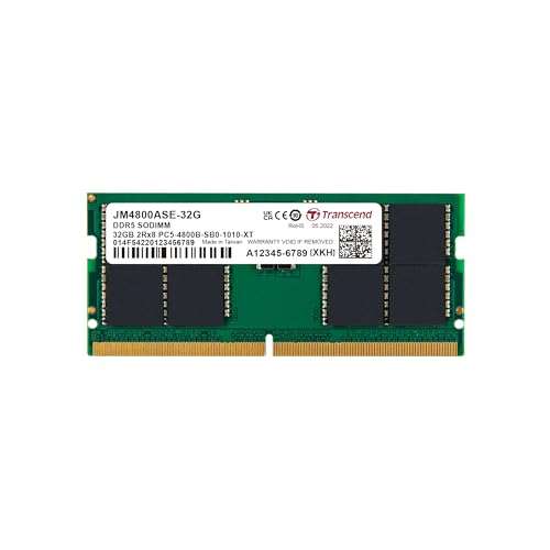 Transcend Laptop-Arbeitsspeicher Modul 32GB DDR5 4800MHz - JM4800ASE-32G von Transcend