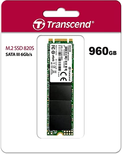 Transcend 960GB MTS820S M.2 2280 SATA III 6Gb/s interne SSD 3D TLC NAND - TS960GMTS820S von Transcend