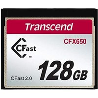 Transcend CFast 2.0 CFX650 - 128 GB Compact Flash Speicherkarte (Turbo Flash MLC, 510 MB/s) Weiß von Transcend