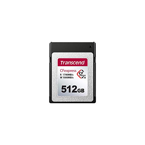 Transcend CFexpress 820 Type B-Speicherkarte TS512GCFE820, Lese-/Schreibgeschwindigkeiten von bis zu 1.700 MB/s bzw. 1.300 MB/s von Transcend