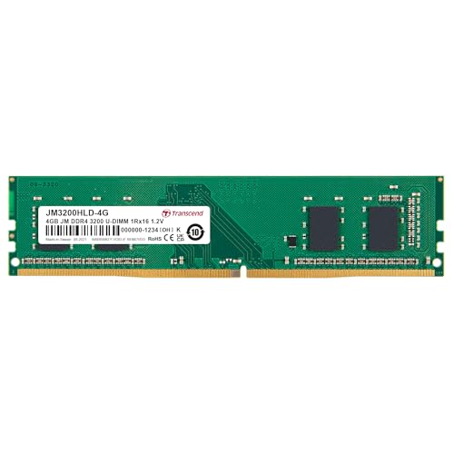 Transcend Hld-4G Memory Module 4 Gb 1 X 4 Gb Ddr4 3200 MHz, JM3200HLD-4G von Transcend