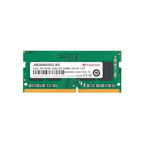 Transcend JM2666HSG-8G Arbeitsspeicher 8 GB DDR4 2666 MHz Arbeitsspeicher Modul (8 GB, DDR4, 2666 MHz, SO-DIMM) von Transcend