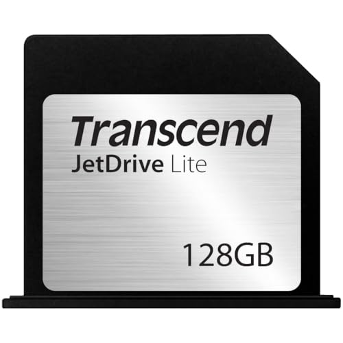 Transcend 128 GB JetDrive Lite extra Speicher-Erweiterungskarte für MacBook Pro (Retina) 15'', angepasst und abschließend mit dem Karten-Slot (Generation Mitte 2012- Anfang 2013), TS128GJDL350 von Transcend