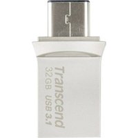 Transcend JetFlash® 890 USB-Zusatzspeicher Smartphone/Tablet Silber 32GB USB 3.2 Gen 2 (USB 3.1), U von Transcend