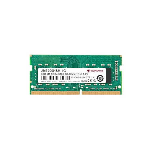 Transcend JetRAM Laptop-Arbeitsspeicher Modul DDR4 4GB 1 x 4GB Non-ECC 3200MHz 260pin SO-DIMM CL22 J Transcend JetRAM Laptop-Arbeitsspeicher Modul DDR4 4GB 1 x 4GB Non-ECC 3200MHz 260pin SO-DIMM CL22 J von Transcend