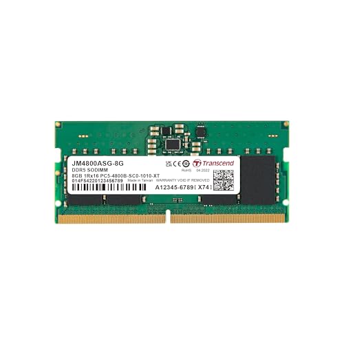 Transcend Laptop-Arbeitsspeicher Modul 8GB DDR5 4800MHz - JM4800ASG-8G von Transcend