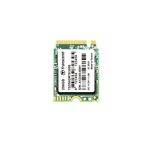 Transcend MTE300S 256GB NVMe PCIe Gen3 x4 M.2 2230 Internal Solid State Drive (SSD) 3D TLC NAND (TS256GMTE300S) von Transcend