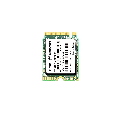 Transcend MTE300S 512GB NVMe PCIe Gen3 x4 M.2 2230 Internal Solid State Drive (SSD) 3D TLC NAND (TS512GMTE300S) von Transcend