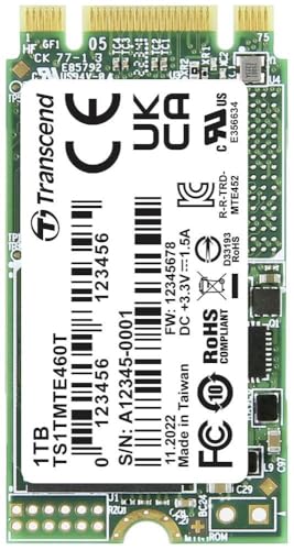Transcend MTE460T 1TB Interne M.2 PCIe NVMe SSD 2242 PCIe NVMe 3.0 x2 Industrial TS1TMTE460T Transcend MTE460T 1TB Interne M.2 PCIe NVMe SSD 2242 PCIe NVMe 3.0 x2 Industrial TS1TMTE460T von Transcend