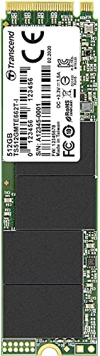 Transcend MTE662T-I 512GB Interne M.2 PCIe NVMe SSD 2280 PCIe NVMe 3.0 x4 Retail TS512GMTE662T-I von Transcend