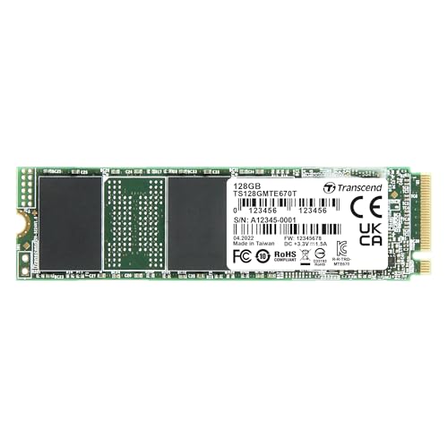 Transcend MTE670T 128GB Interne M.2 PCIe NVMe SSD 2280 PCIe NVMe 3.0 x4 Industrial TS128GMTE670T von Transcend