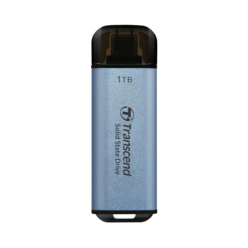 Transcend 1TB Portable SSD ESD300C USB Typ-C 10 Gbit/s PS4/PS5 kompatibel, Blau - TS1TESD300 Transcend 1TB Portable SSD ESD300C USB Typ-C 10 Gbit/s PS4/PS5 kompatibel, Blau - TS1TESD300 von Transcend