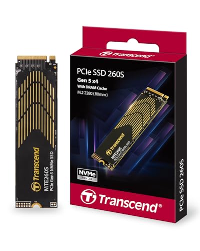 Transcend MTE260S 2TB SSD M.2 2280 PCIe NVMe Gen5 x4 Lesen/Schreiben 14000/11000 MB/s – TS2TMTE260S von Transcend