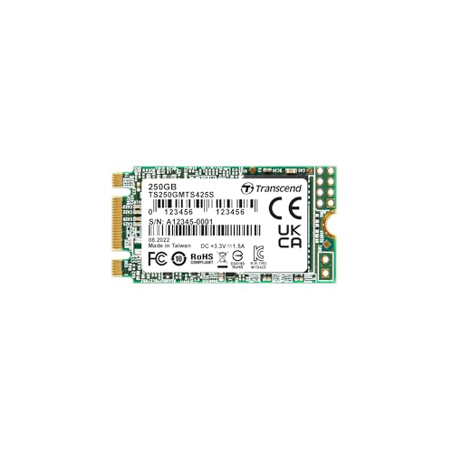 Transcend 250GB SATA III 6Gb/s 42 mm M.2 SSD Solid State Drive TS250GMTS425S von Transcend