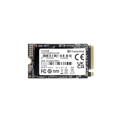 Transcend 512GB M.2 NVMe SSD 2242 PCIe Gen4x4 MTE410S Max. Lesen/Schreiben: 5.000 MB/s/4.300 MB/s - TS512GMTE410S von Transcend