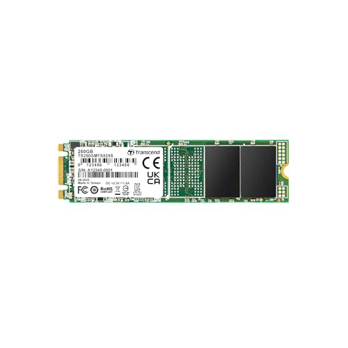 Transcend 250GB MTS825S M.2 2280 SATA III SSD - 6Gb/s, 3D NAND Flash, für Laptop/Desktop-Upgrade - TS250GMTS825S von Transcend