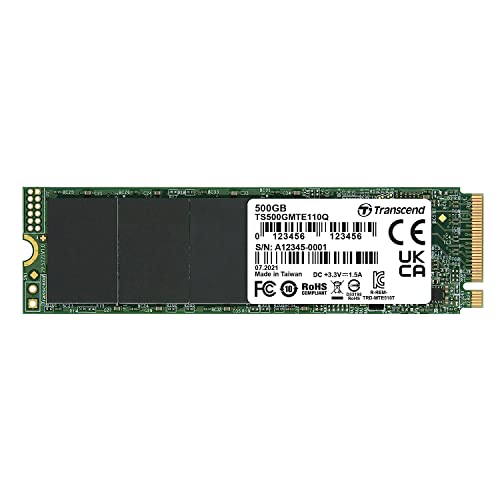 Transcend 500GB NVMe PCIe Gen3 x4 MTE110Q M.2 SSD TS500GMTE110Q von Transcend