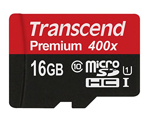 Transcend TS16GUSDCU1 Class 10 Premium microSDHC 16GB Speicherkarte UHS-I von Transcend